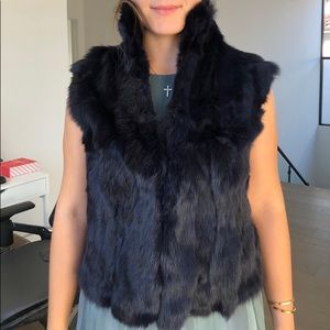 Adrienne Landau Real Fur Vest